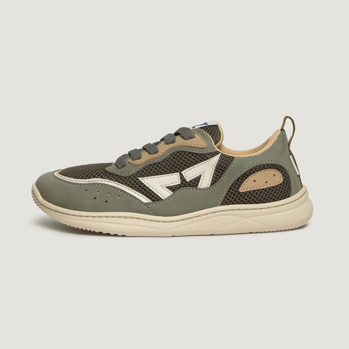 zapato respetuoso barefoot tibi freekers adulto | FZ Kaki Serraje Reciclado