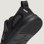 detalle zapato respetuoso barefoot tibi freekers adulto | FZ Negro Serraje Reciclado