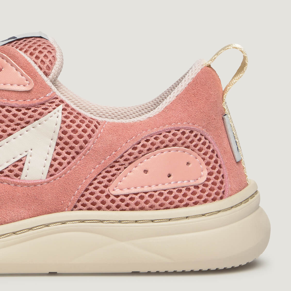 detalle zapato respetuoso barefoot tibi freekers adulto | FZ Rosa Serraje Reciclado