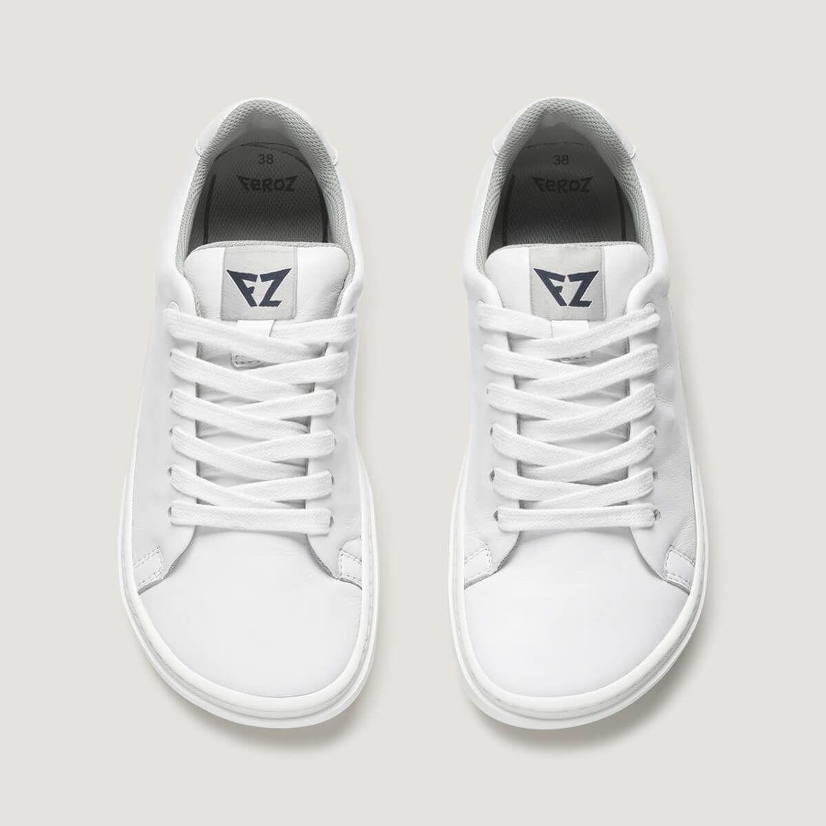 zapato respetuoso barefoot turia freekers adulto | blanco piel | cenital