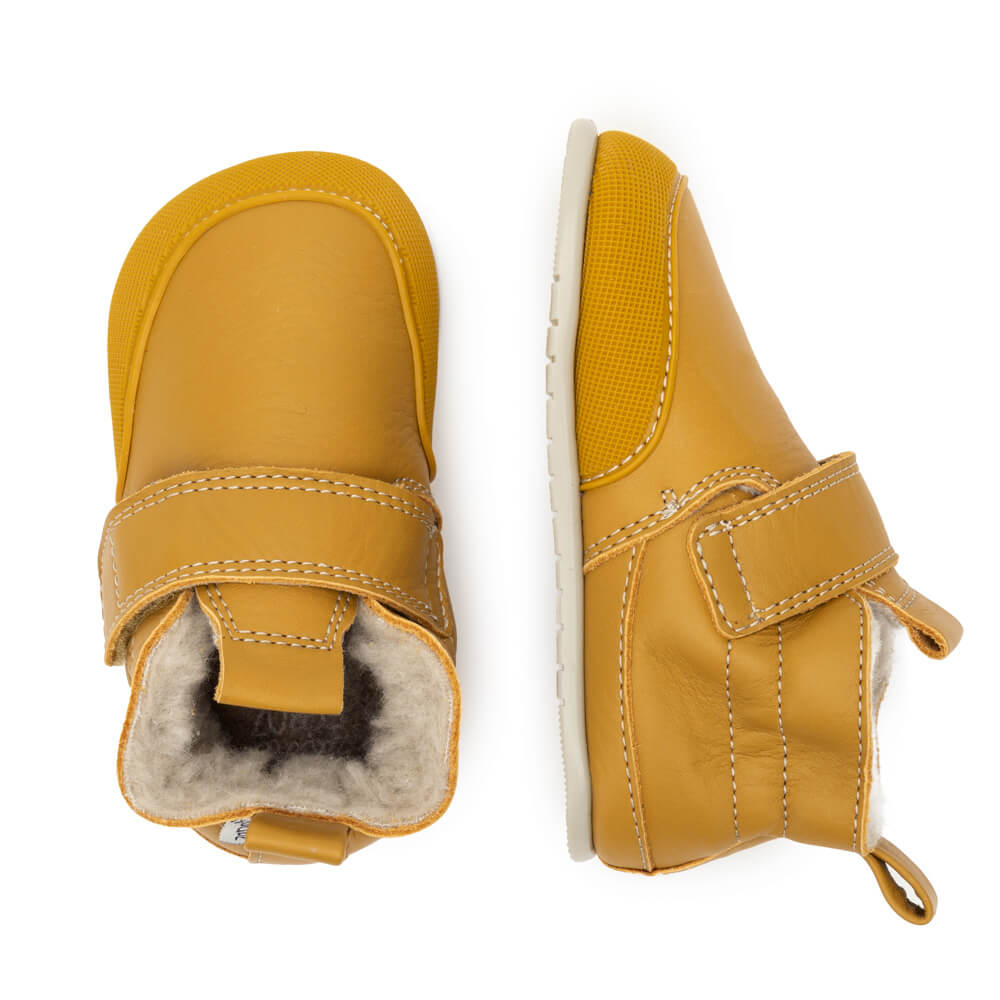 botas invierno barefoot respetuoso calzado minimalista ademuz feroz mostaza AW22 03