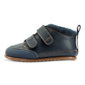 calzado infantil respetuoso borrego bota velcro calentitas piel feroz lirira azul AW22 01